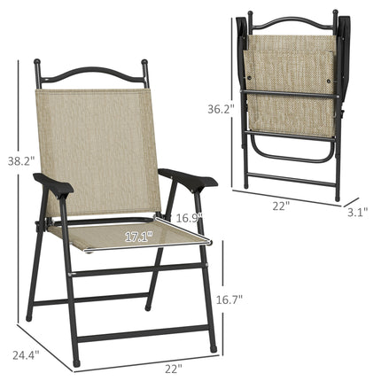4-Piece Folding Patio Camping Chair Set – Portable Outdoor Seating for Family & Groups – Heavy Duty Steel Frame with Carry Bags