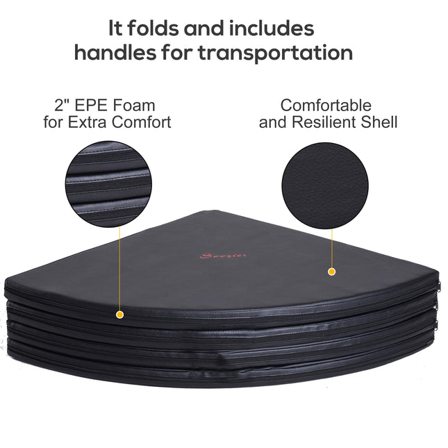 Professional Pole Dance Safety Mat – Foldable Round Crash Mat for Dance & Fitness – High-Density Foam Padding with Center Hole