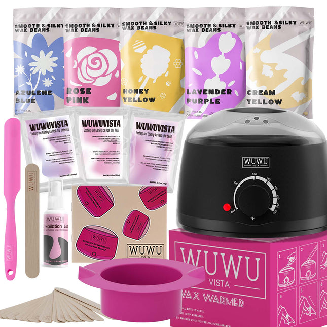 WuwuVista™ Professional 23-in-1 Waxing Kit – Full Body Hair Removal System with Digital Warmer