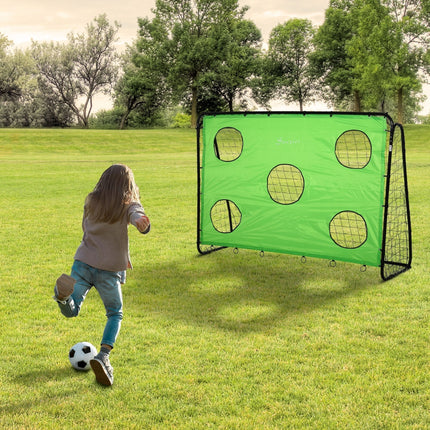 8' x 5' Soccer Goal Post for Backyard – All-Weather Professional Net – Heavy-Duty Portable Football Goal for Kids & Youth Training
