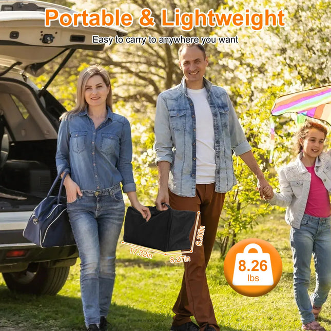 Portable Projector Screen with Stand (100"/120" Options) – 4K HD Wrinkle-Free Movie Screen – Front & Rear Projection Foldable Screen with Carry Bag for Outdoor Cinema