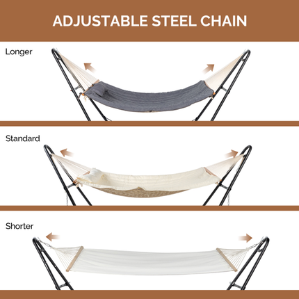 Gray Padded Hammock With Adjustable Freestanding Stand