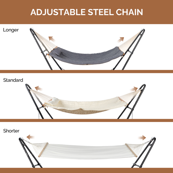 Gray Padded Hammock With Adjustable Freestanding Stand