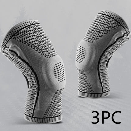 Professional Sports Knee Brace – Silicone Patella Shield & Dual Spring Stabilizers – Compression Knee Sleeve for Basketball, Running & Volleyball