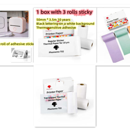 Mini Portable Thermal Printer - Wireless Bluetooth Pocket Printer for Photos, Study Notes & Labels - Inkless Mobile Photo Printer for iOS & Android