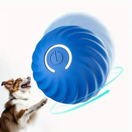 High-Bounce Interactive Pet Ball – Durable Rubber Play Toy for Dogs & Cats – Vibrant Blue & Orange Training Ball