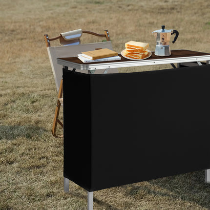 Portable Folding Bar Table with Storage Shelf – Lightweight Aluminum Event Counter for Trade Shows, Parties & Pop-Up Displays