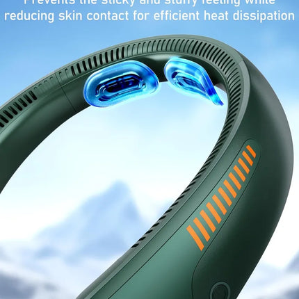 Portable Neck Fan - 5-Speed Rechargeable Personal Fan - 360° Cooling, Quiet & Lightweight Wearable Fan for Travel, Sports, and Outdoor Activities