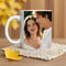 Glossy custom photo mug featuring an uploaded picture