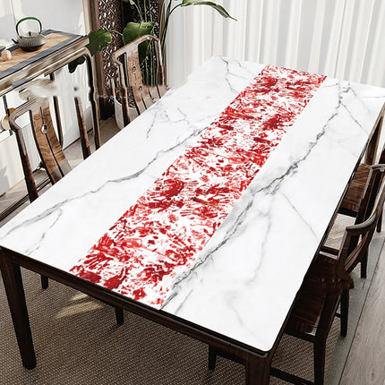 Spooky Bloody Handprint Halloween Tablecloth – Durable & Reusable Party Table Cover – Frightening Festive Decor for Haunted Houses & Gatherings