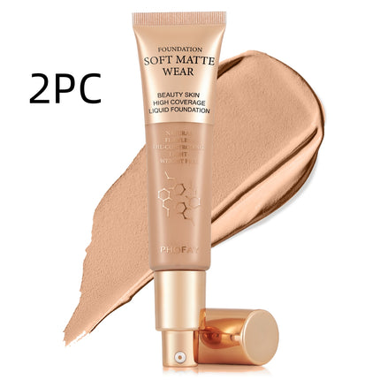 24H Long-Wear Waterproof Foundation – Total Conceal & Blur