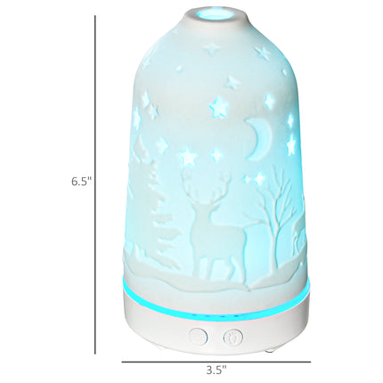 100ml Ultrasonic Aromatherapy Diffuser – Essential Oil Humidifier with 7 Color Changing LED Lights – Quiet Operation for Home, Office & Yoga