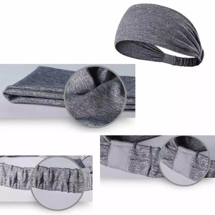 5-Pack Unisex Sports Headbands – Moisture Wicking Workout Sweatbands for Men & Women – Non-Slip Elastic Hair Band for Running, Gym & Yoga