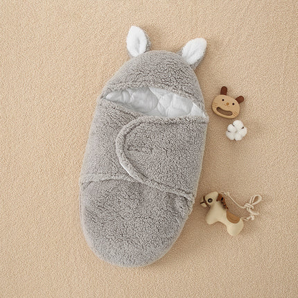 Anti-Shock Baby Swaddle Blanket – Thickened Winter Sleeping Bag – Soft Fleece Newborn Wrap for Better Sleep & Security