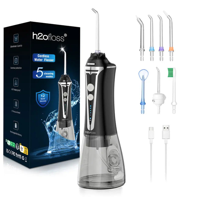 HydroPulse™ Deep Clean Teeth Pick – Cordless Water Dental Flosser for Gums & Braces