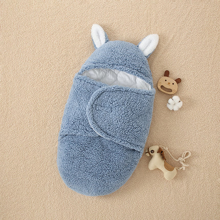 Anti-Shock Baby Swaddle Blanket – Thickened Winter Sleeping Bag – Soft Fleece Newborn Wrap for Better Sleep & Security