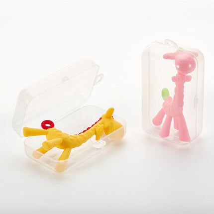 Baby Giraffe Teething Toy – Soft Silicone Teether for Gums Relief – BPA-Free Infant Molar Soothing Stick