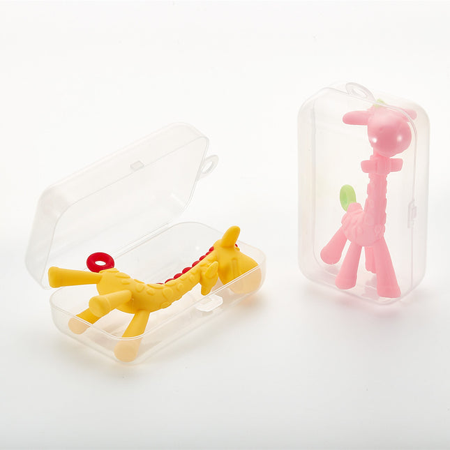 Baby Giraffe Teething Toy – Soft Silicone Teether for Gums Relief – BPA-Free Infant Molar Soothing Stick