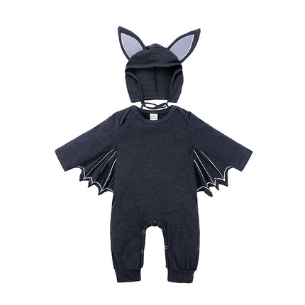 Batman Baby One-Piece Romper with Detachable Cape – Cute Superhero Infant Jumpsuit – Newborn Bat-Hero Costume