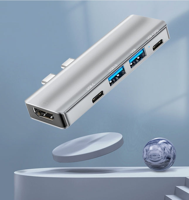 Multiport USB-C Hub Adapter – Type-C to 4K HDMI, USB 3.0 & PD Charging – Professional Docking Station for MacBook Pro/Air, iPad & Windows Laptops