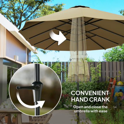 Premium Beach Umbrella with Elegant Fringe – UV Protective Sun Shade – Vintage Style Outdoor Parasol for Beach, Patio & Pool