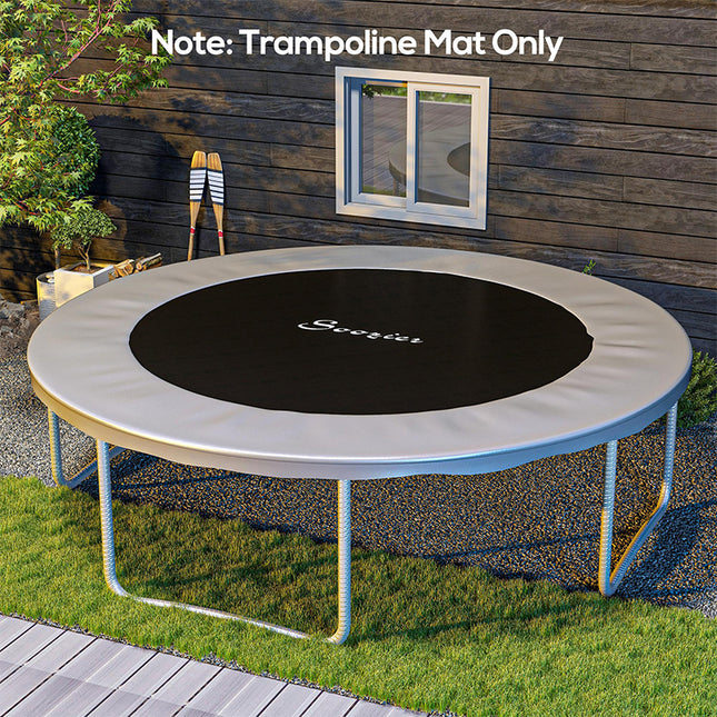 Universal Trampoline Replacement Jumping Mat – UV Resistant & Weatherproof – Heavy-Duty Bounce Mat with V-Rings for Round Trampolines
