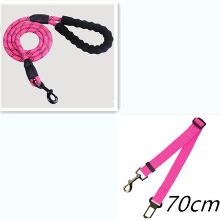 Reflective Dog Leash – Heavy Duty Nylon Pet Dog Lead Rope for Small, Medium & Large Dogs – Padded Handle for Walking & Training