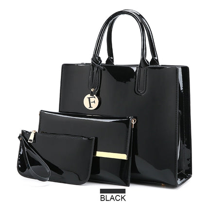 3-Piece Luxury Women’s Handbag Set – Elegant PU Leather Tote, Crossbody Bag & Wallet Combo – Professional & Casual Purse Set
