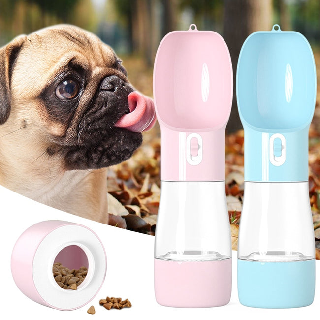 Portable Dog Water Bottle for Walking – Leak-Proof Pet Travel Dispenser – BPA-Free Food-Grade Drinking Bowl for Dogs & Cats
