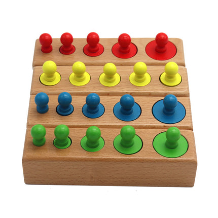 Montessori Wooden Geometric Sorter Blocks – Early Education Shape Matching & Stacking Toy – STEM Sensory Learning Kit for Toddlers & Preschoolers