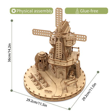 Wooden Williams Manor Shape Puzzle for Hands-On Building