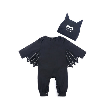 Batman Baby One-Piece Romper with Detachable Cape – Cute Superhero Infant Jumpsuit – Newborn Bat-Hero Costume