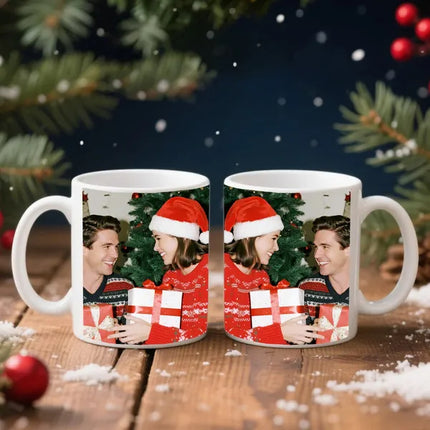Personalized photo keepsake mug with glossy finish