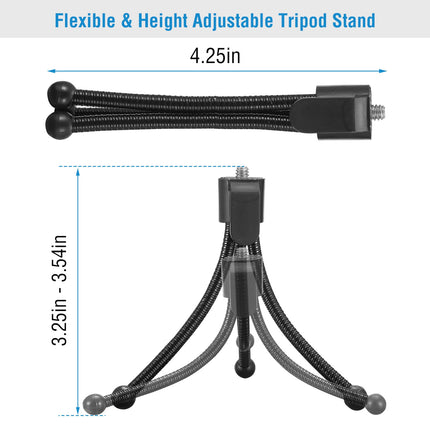 Heavy-Duty Mini Tripod Stand – Universal Tabletop Mount for Cameras & Mini Projectors – Compact Desktop Tripod with 360° Ball Head & Anti-Slip Feet