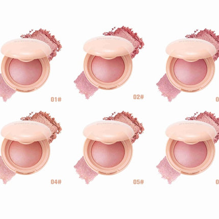 Phofay Silk Glow Powder Blush – 2-in-1 Blush & Highlighter
