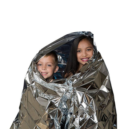 Emergency Thermal Blankets – Survival Mylar Space Blanket – First Aid Foil Blanket for Hypothermia Prevention, Camping, Hiking & Outdoor Safety