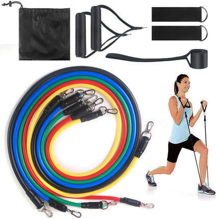 4-Tube Foot Pedal Resistance Band – Sit-Up Body Trimmer & Elastic Pull Rope – Home Fitness Equipment for Abs, Waist & Arm Training