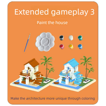 Luxury Family Villa Building Set – Creative Dream House Model Kit – 3D Architecture Blocks for Kids – Elegant Holiday & Birthday Gift Box