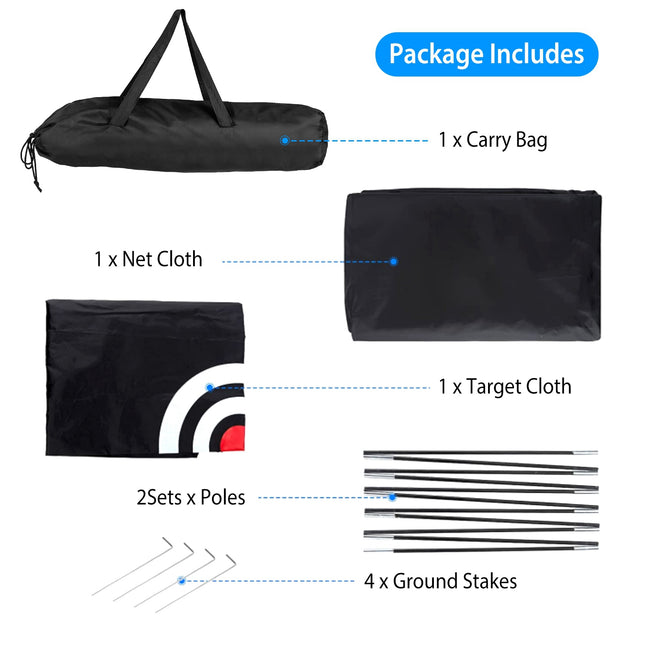 Portable Golf Practice Net – Heavy-Duty Hitting and Chipping Net with Target for Backyard and Indoor Training