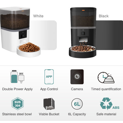 Smart WiFi Automatic Pet Feeder with 1080P HD Camera – Two-Way Audio & Night Vision – App Control Scheduled Feeding for Dogs & Cats