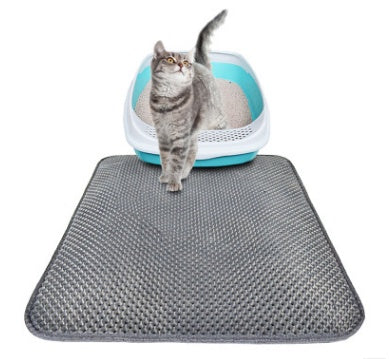 Double-Layer Cat Litter Mat – Honeycomb Trapping Pad – Waterproof & Urine-Proof Floor Protector for Clean Homes