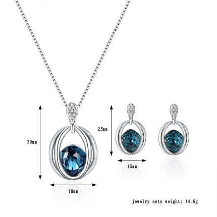 Elegant Crystal Diamond Pendant Necklace – Sparkling Solitaire Jewelry for Women – Perfect Birthday & Anniversary Gift for Her