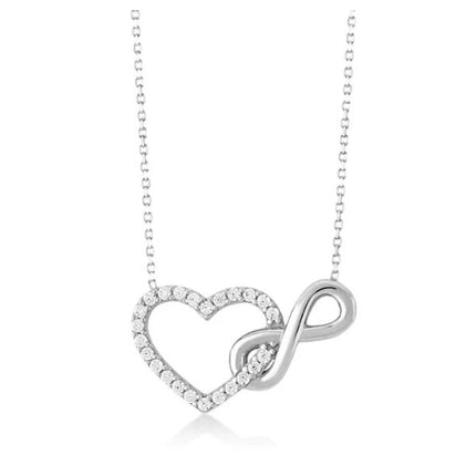 925 Sterling Silver Interlocking Circle Necklace – Double Ring Eternity Pendant – Minimalist Beaded Choker Gift for Women