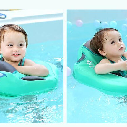 Baby Swimming Float with Sun Canopy – Safety Inflatable Swim Ring – Anti-Flip Design Pool Float for Toddlers & Infants