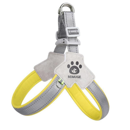 Luxury Suede Pet Harness and Leather Leash Set – Reflective Soft Puppy Harness – No-Pull & No-Choke Comfort Vest for Small Dogs and Cats