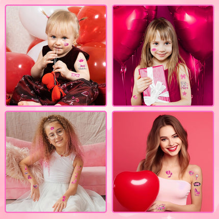 Princess Temporary Tattoos Set for Girls – Birthday Party Supplies with Portable Makeup Case – Waterproof Skin-Safe Tattoos for Kids & Women