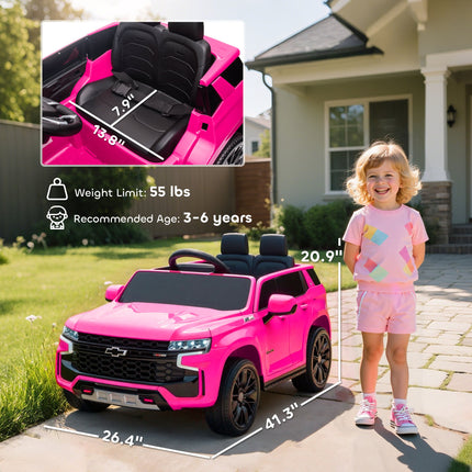 12V Electric Ride-On Car for Kids – Stylish Pink SUV with Parental Remote Control – Spring Suspension, LED Lights & Music Player