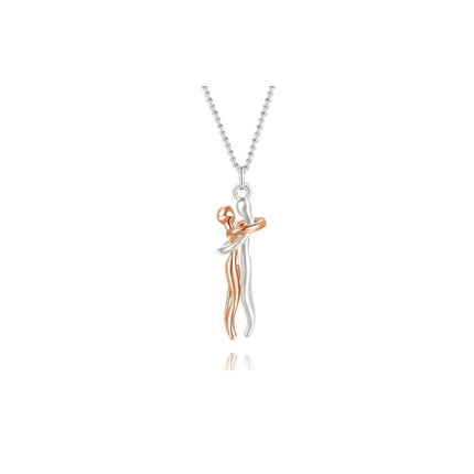 Romantic "Love Hug" Pendant Necklace – Symbolic Couple Jewelry for Lovers – Meaningful Anniversary & Valentine’s Day Gift for Him & Her