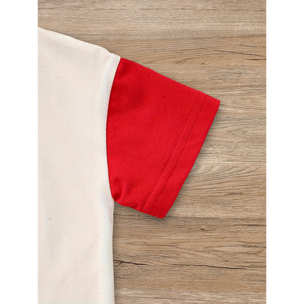 Baby Boy 4th of July USA Outfit Set – Patriot Color Block T-Shirt & Shorts – Toddler Independence Day Celebration Clothes