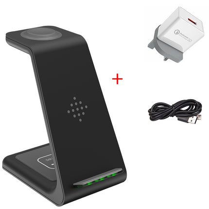 3-in-1 Fast Wireless Charging Station – Foldable Magnetic Charging Dock for iPhone, Apple Watch & AirPods – Universal Quick Charge Stand
